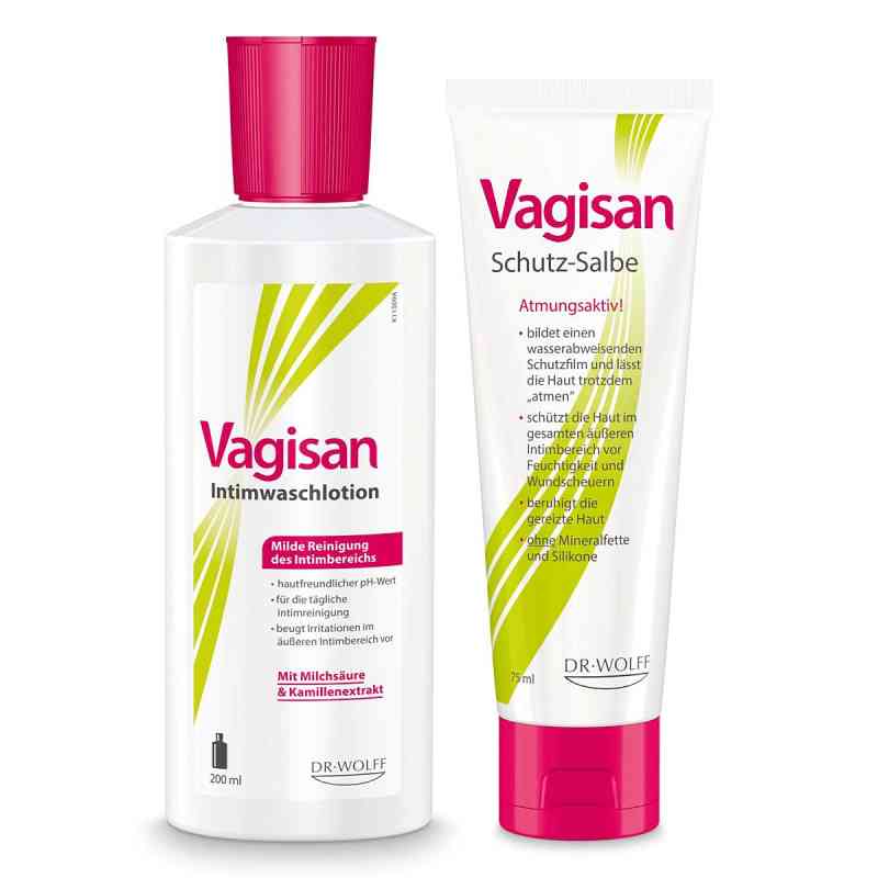 Vagisan Intimwaschlotion + Schutz-Salbe 200 + 75 ml von Dr. August Wolff GmbH & Co.KG Arzneimittel PZN 08106624