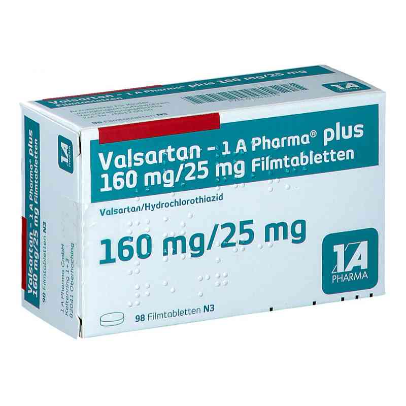 Valsartan-1A Pharma plus 160mg/25mg 98 stk von 1 A Pharma GmbH PZN 07581075