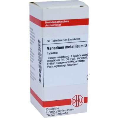 Vanadium Metallicum D6 Tabletten 80 stk von DHU-Arzneimittel GmbH & Co. KG PZN 07183009