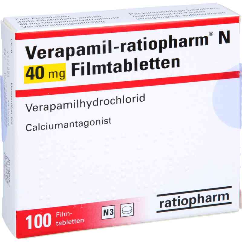 Verapamil-ratiopharm N 40mg 100 stk von ratiopharm GmbH PZN 03634076