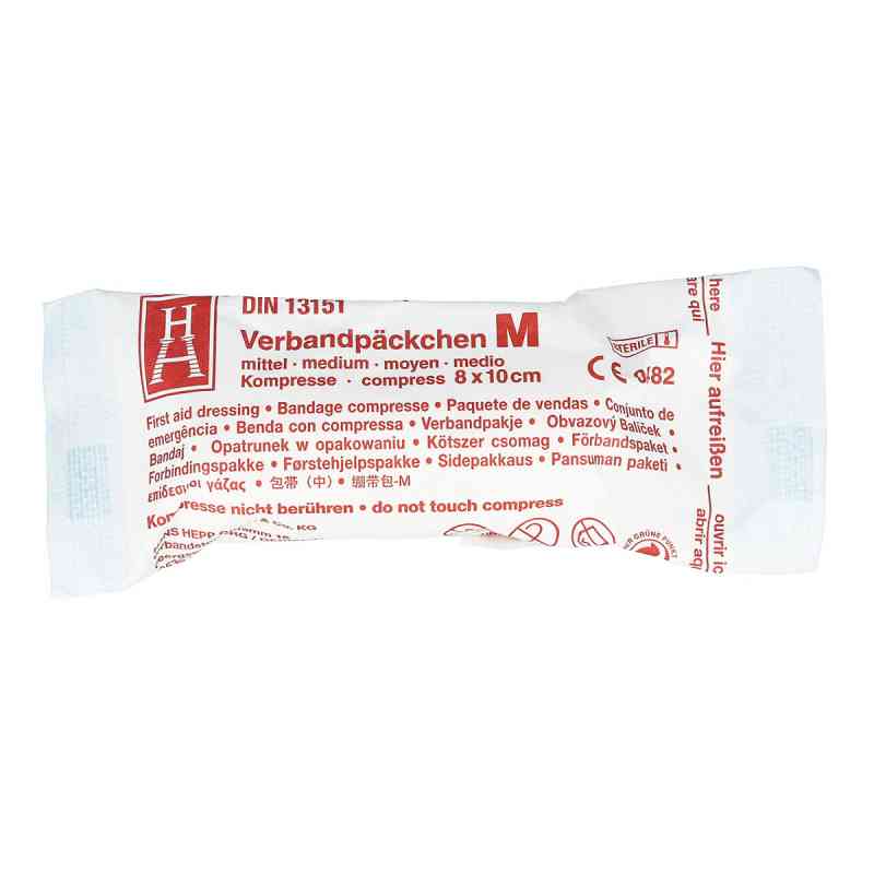 Verbandpäckchen steril 8 x 10 cm M 1 stk von Brinkmann Medical ein Unternehmen der Dr. Junghans PZN 03160810