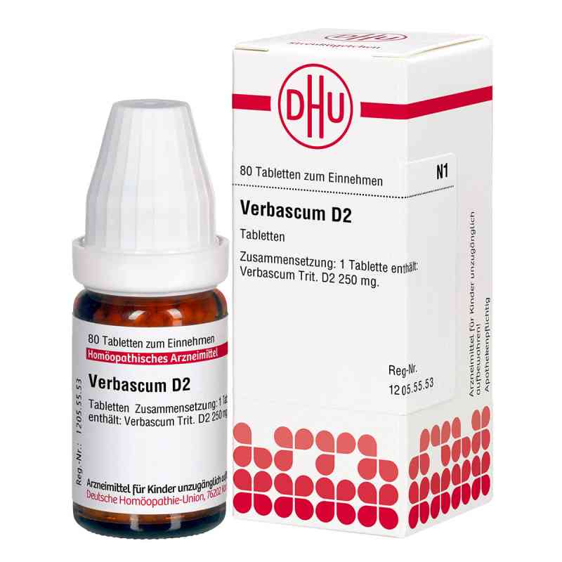 Verbascum D2 Tabletten 80 stk von DHU-Arzneimittel GmbH & Co. KG PZN 02637204