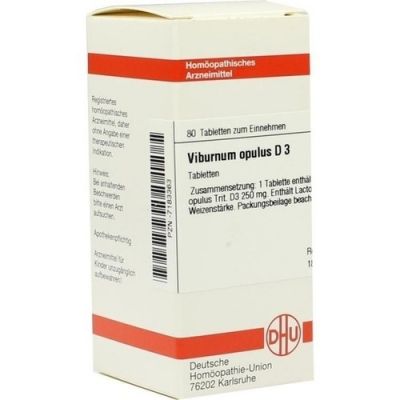 Viburnum Opulus D3 Tabletten 80 stk von DHU-Arzneimittel GmbH & Co. KG PZN 07183363