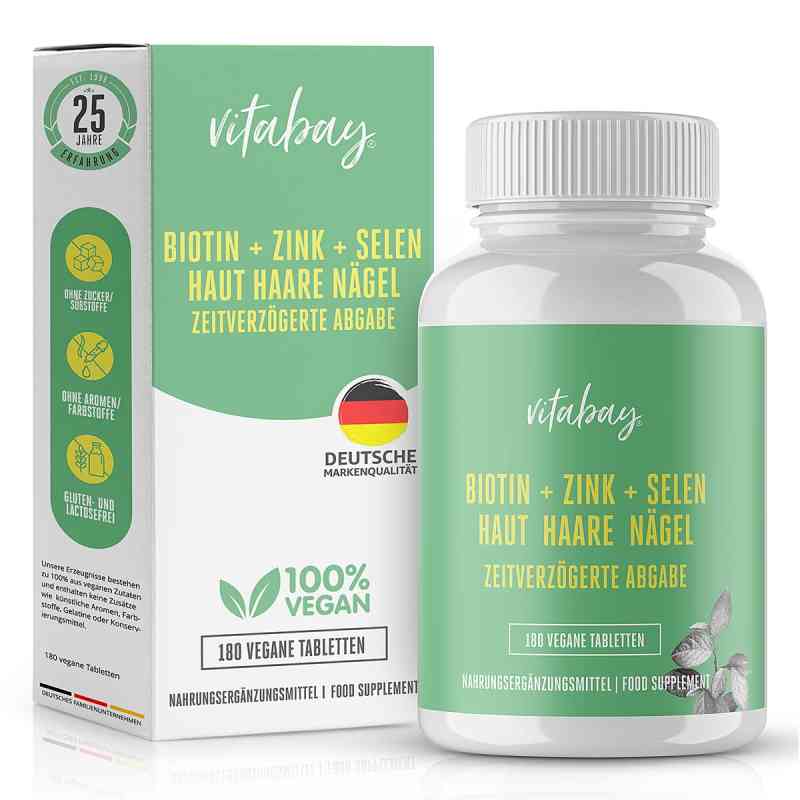 Vitabay D-Biotin 10 mg Depot + Selen 110 mcg + Zink 10 mg Tablet 180 stk von Vitabay CV PZN 19307095