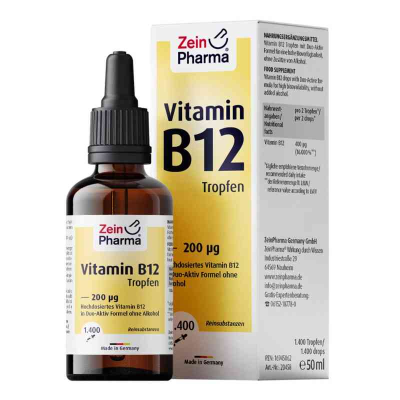 Vitamin B12 200 Μg Tropfen Zum Einnehmen 50 ml von Zein Pharma - Germany GmbH PZN 16945062