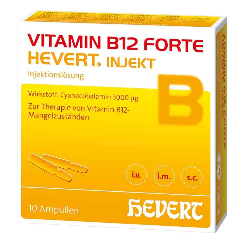 Vitamin B12 Hevert forte Injekt Ampullen 10X2 ml von Hevert-Arzneimittel GmbH & Co. KG PZN 04836089
