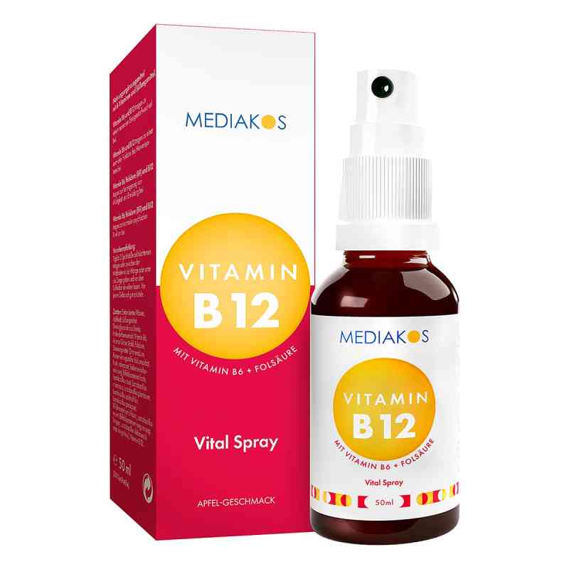 Vitamin B12+B6+Folsäure Mediakos Vital Spray 50 ml von Mediakos GmbH PZN 18317660