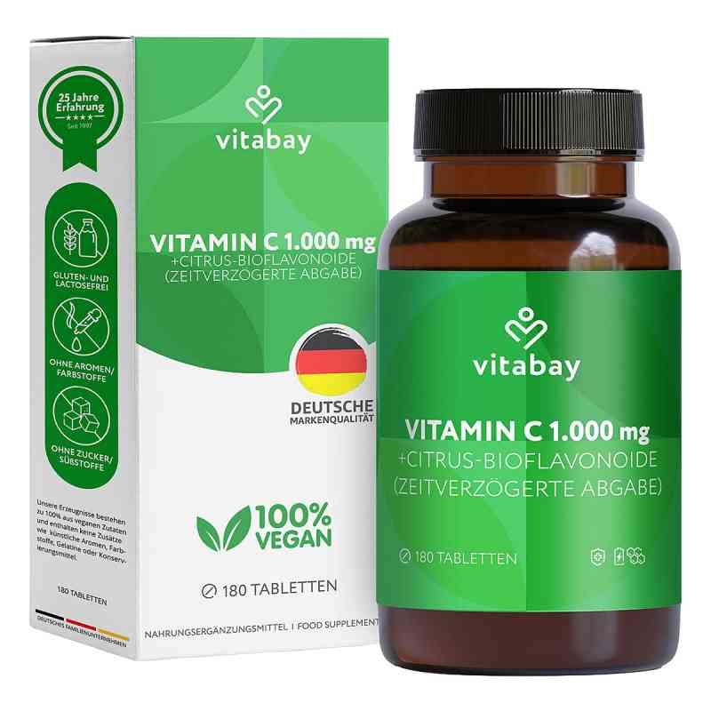 Vitamin C + Bioflavonoide 1000 mg vegan hochdosiert 180 stk von Vitabay CV PZN 19183167