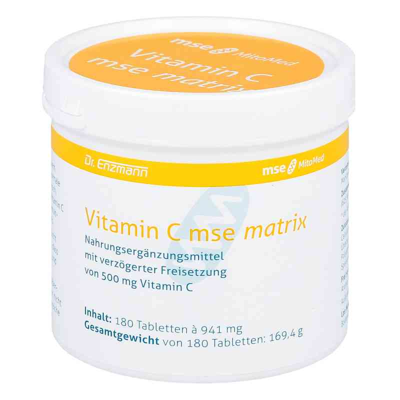 Vitamin C Mse Matrix Tabletten 180 stk von MSE Pharmazeutika GmbH PZN 01046599
