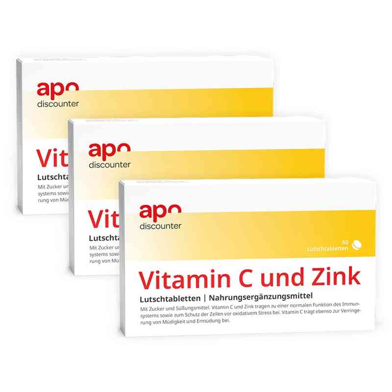 Vitamin C und Zink Lutschtabletten von apodiscounter 3x60 stk von apo.com Group GmbH PZN 08102088