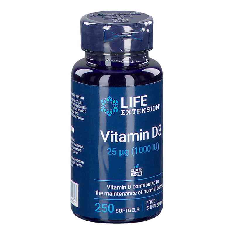 Vitamin D3 25 mg 1000 I.E. Weichkapseln 250 stk von Vitalized B.V. PZN 19740372
