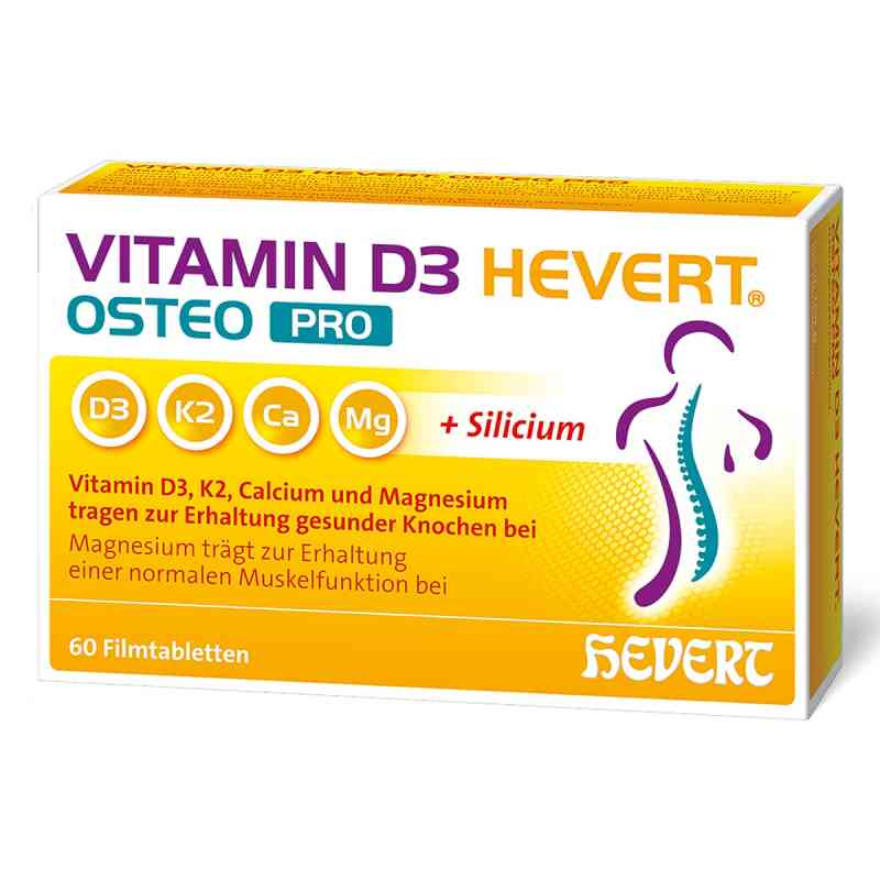 Vitamin D3 Hevert Osteo Pro Filmtabletten 60 stk von Hevert-Arzneimittel GmbH & Co. KG PZN 19295736