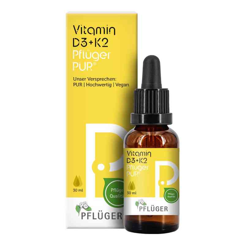 Vitamin D3 + K2 Pflüger PUR® 500 I.E./25 µg Tropfen 30 ml von Homöopathisches Laboratorium Alexander Pflüger Gmb PZN 19160858