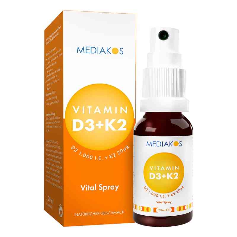 Vitamin D3+k2 1000 I.e. 20 Μg Mediakos Vital Spray 20 ml von Mediakos GmbH PZN 18133279