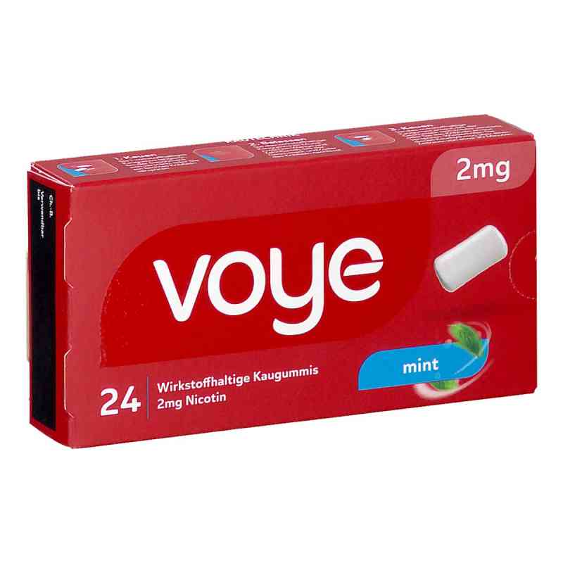 Voye Mint 2 Mg Wirkstoffhalt.kaugummi Mit Nikotin 24 stk von Fertin Pharma A/S PZN 19114893