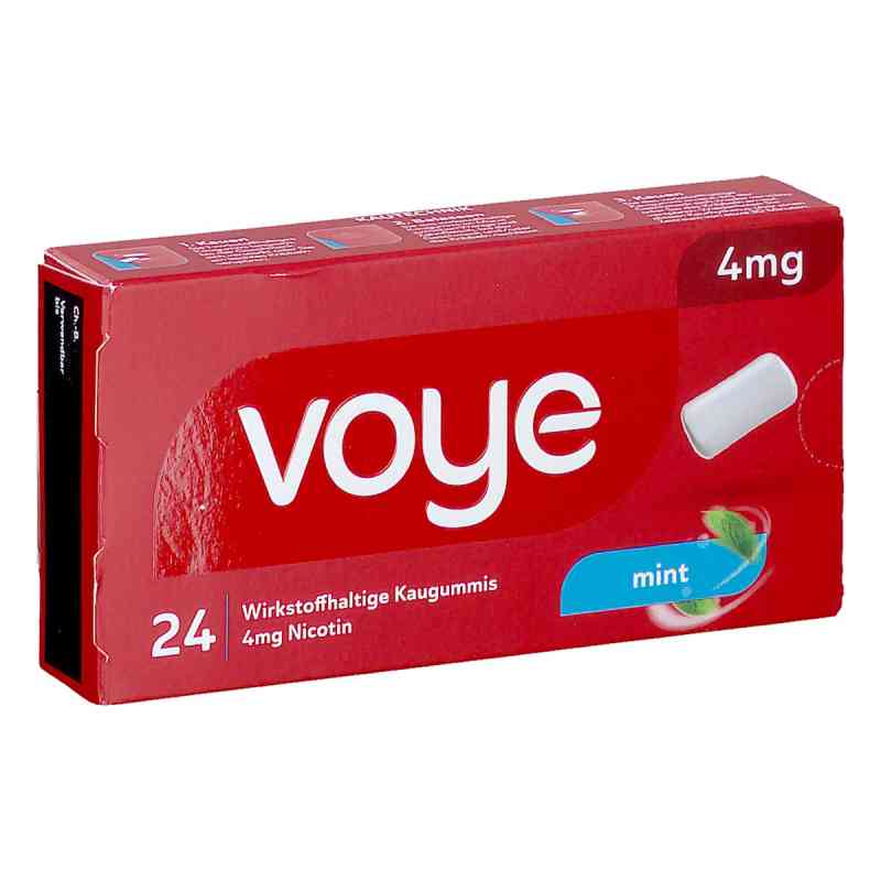 Voye Mint 4 Mg Wirkstoffhalt.kaugummi Mit Nikotin 24 stk von Fertin Pharma A/S PZN 19114901