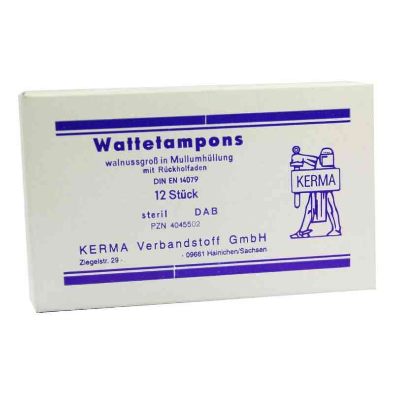 Wattetampons steril walnussgross Mullumhüllung 12 stk von KERMA Verbandstoff GmbH PZN 04045502