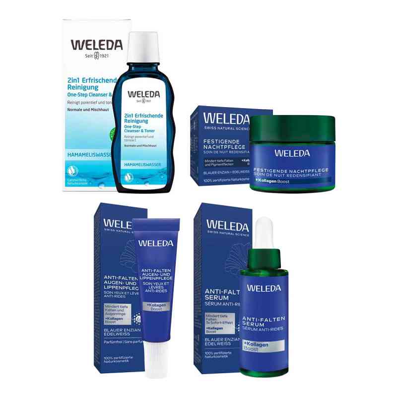 Weleda 2in1 Reinig. & Anti-Falten Pflege mit Enzian/Edelweiß 1 Set von WELEDA AG PZN 08105376
