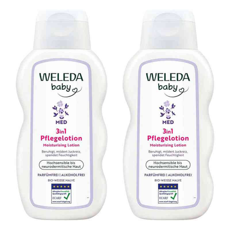 Weleda 3in1 Pflegelotion Weiße Malve 2x200 ml von WELEDA AG PZN 08106429