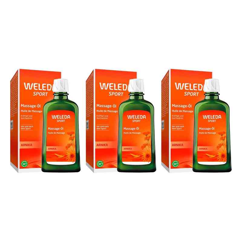 Weleda Sport Massage-Öl Arnika 3x200 ml von WELEDA AG PZN 08107008
