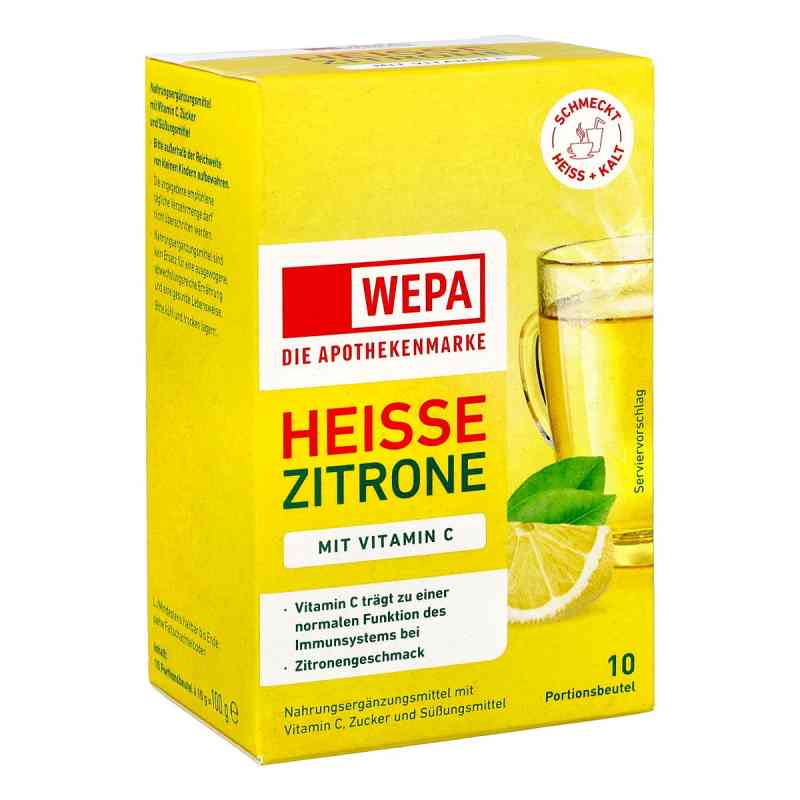 Wepa Heiße Zitrone+Vitamin C  10X10 g von WEPA Apothekenbedarf GmbH & Co KG PZN 18336953