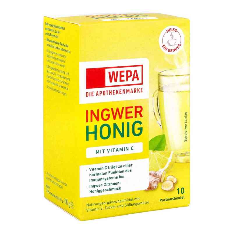 Wepa Ingwer+honig+vitamin C Pulver 10X10 g von WEPA Apothekenbedarf GmbH & Co K PZN 18336999