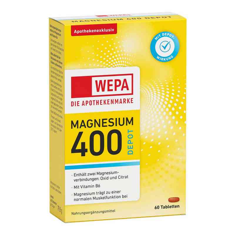 Wepa Magnesium 400 Depot+b6 Tabletten 60 stk von WEPA Apothekenbedarf GmbH & Co KG PZN 17830384