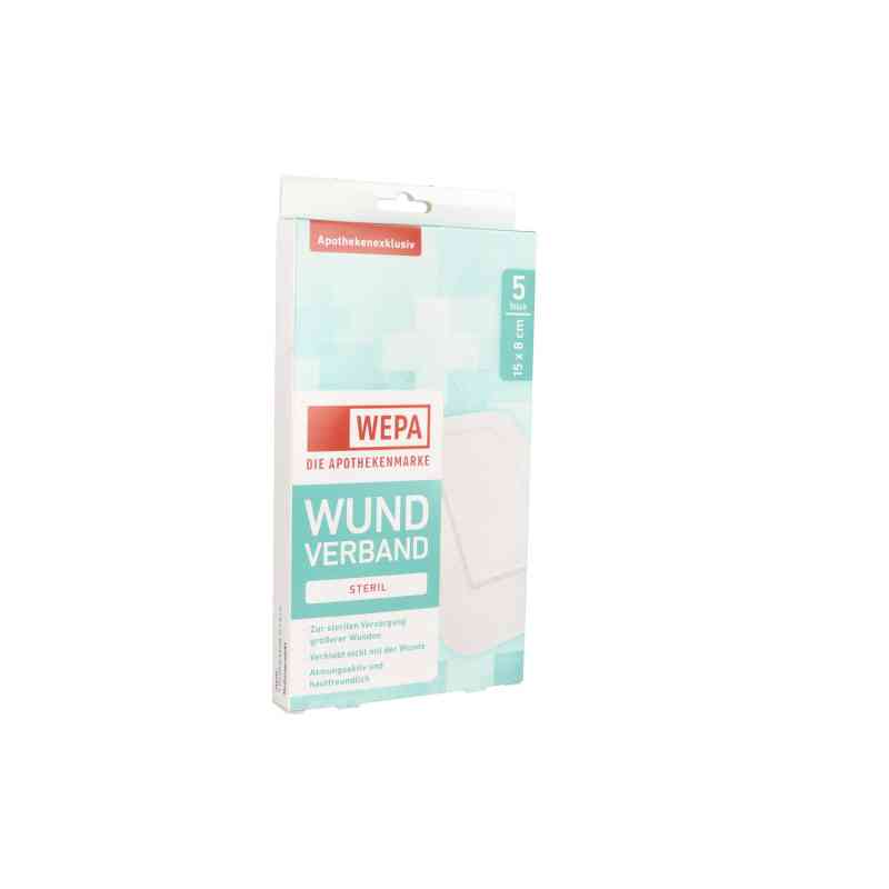 Wepa Wundverband 8x15 cm steril 5 stk von WEPA Apothekenbedarf GmbH & Co KG PZN 16233901