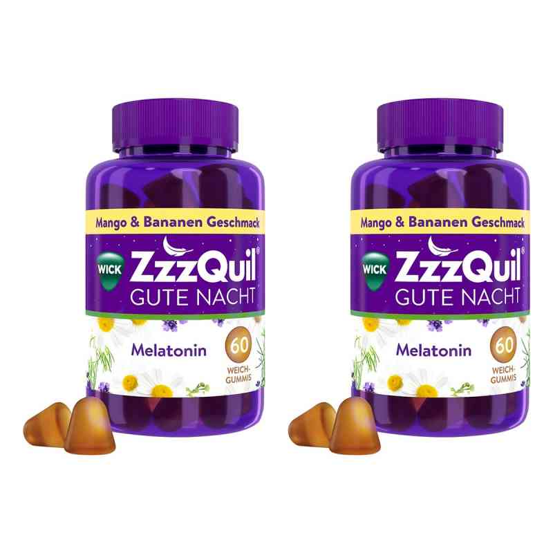 Wick Zzzquil Gute Nacht Mango & Banane Weichgummis 2x60 stk von WICK Pharma - Zweigniederlassung der Procter & Gam PZN 08102462