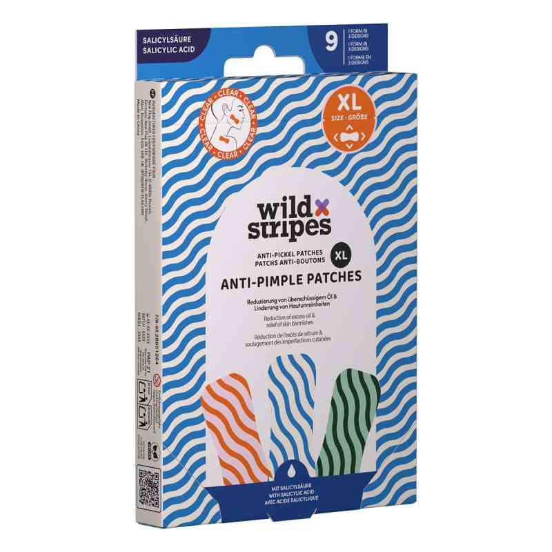 Wild Stripes Anti-Pimple Patches Xl Clear 9 stk von New Flag GmbH PZN 20051264
