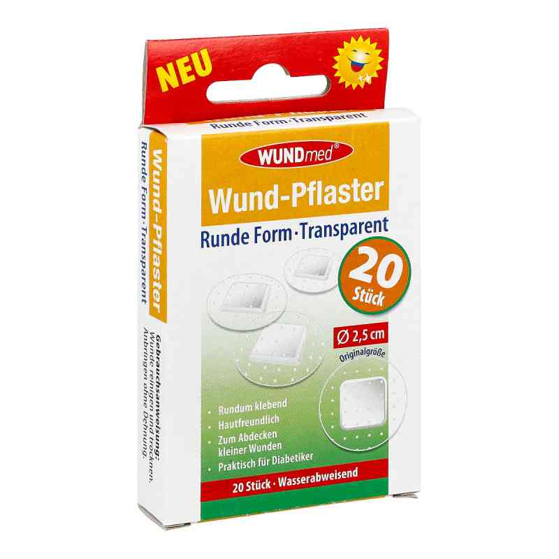 Wundpflaster 2,5 cm rund transparent 20 stk von Axisis GmbH PZN 09229661
