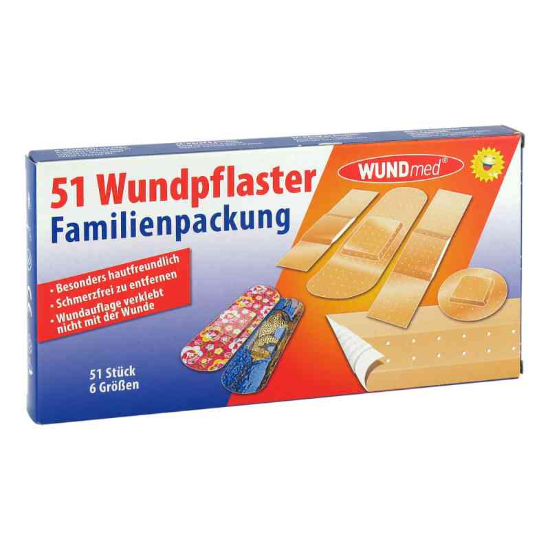 Wundpflaster Familienpackung 6 Grössen 51 stk von Axisis GmbH PZN 11025724