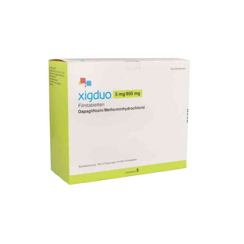 Xigduo 5 mg/850 mg Filmtabletten 196 stk von AstraZeneca GmbH PZN 10126564