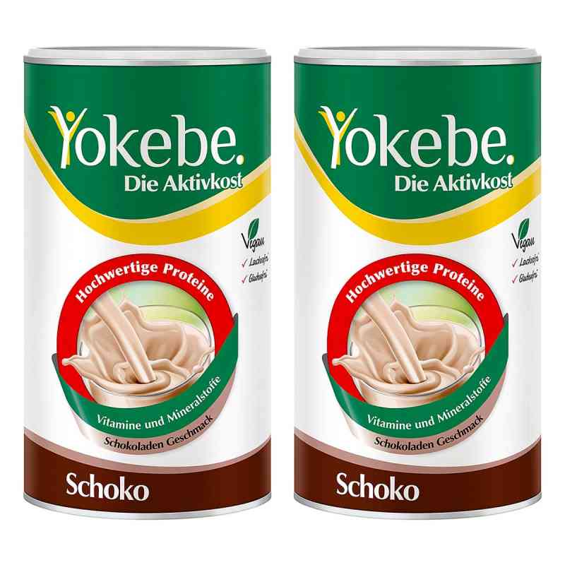 Yokebe Schoko - Diätshake zur Gewichtsabnahme - mit Protein 2x500 g von Naturwohl Pharma GmbH PZN 08105200