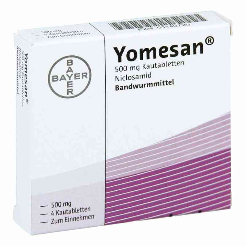 Yomesan 500 mg Kautabletten 4 stk von Bayer Vital GmbH GB Pharma PZN 01140720