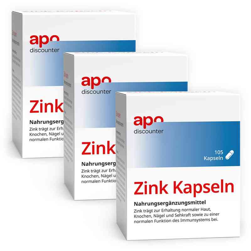 Zink Kapseln 10 mg von apodiscounter 3x105 stk von apo.com Group GmbH PZN 08102175