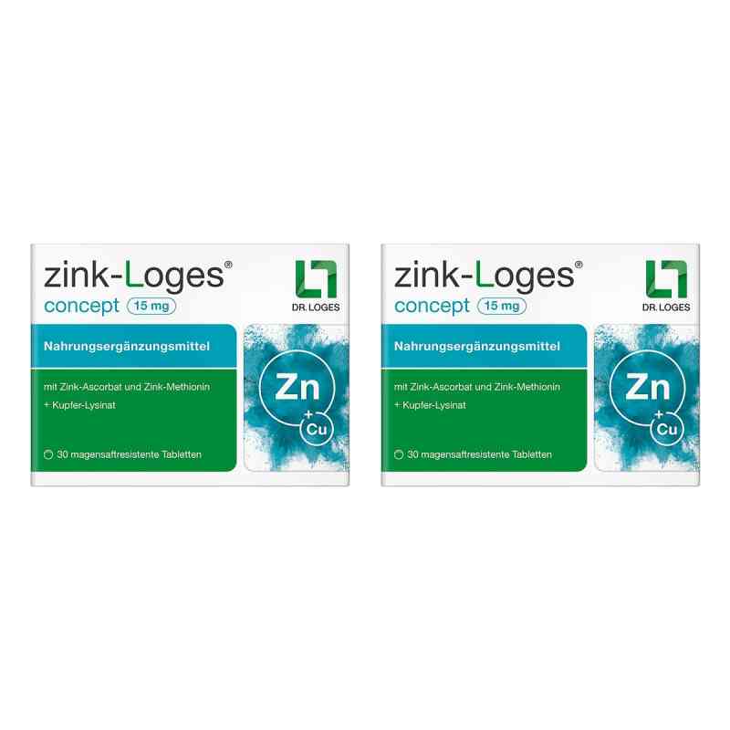 Zink-loges Concept 15 Mg Magensaftres.tabletten 2x30 stk von Dr. Loges + Co. GmbH PZN 08106998