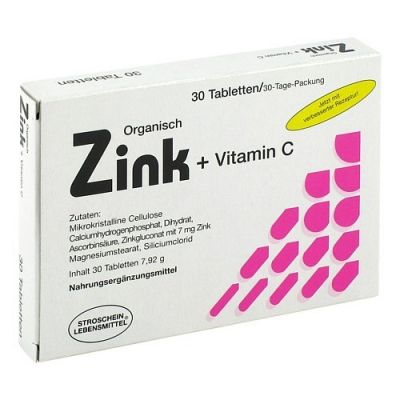 Zink Organisch+Vitamin C Tabletten 30 stk von Stroschein Gesundkost Ammersbek GmbH PZN 04631559