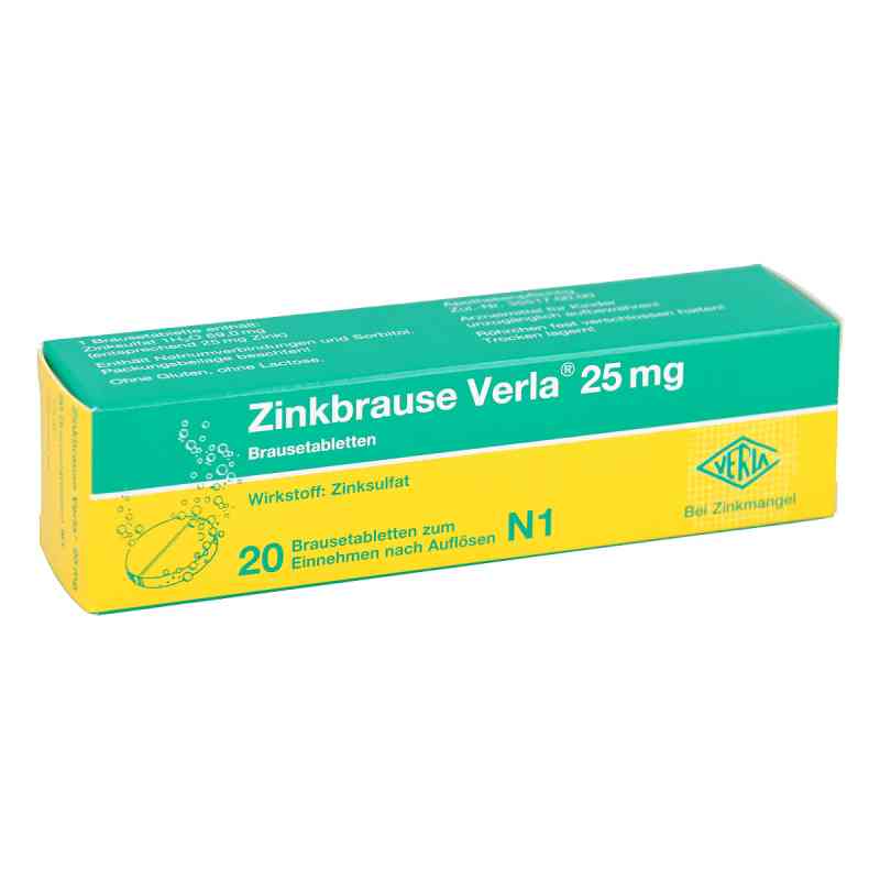 Zinkbrause Verla 25mg 20 stk von Verla-Pharm Arzneimittel GmbH &  PZN 08900542