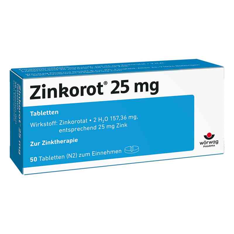 Zinkorot 25 Mg Zink Tabletten 50 stk von Wörwag Pharma GmbH & Co. KG PZN 18082895