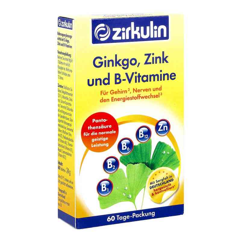Zirkulin Ginkgo Zink und B-vitamine Filmtabletten 60 stk von DISTRICON GmbH PZN 13567211