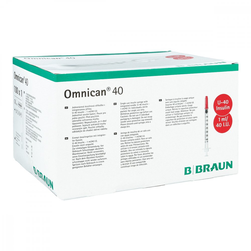 Omnican Insulinspr.1 ml U40 mit Kan.0,30x8 mm einz. 100X1 stk