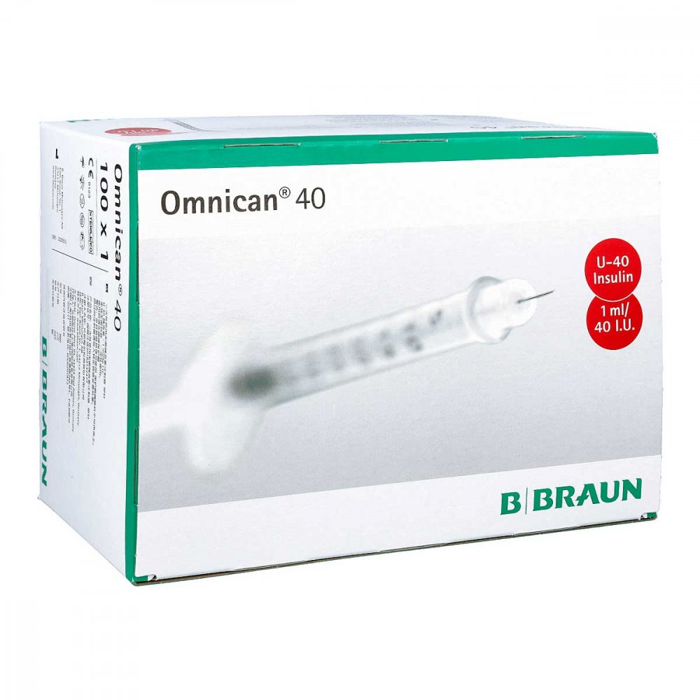 Omnican Insulinspr.1 ml U40 mit Kan.0,30x12 mm einz. 100X1 stk