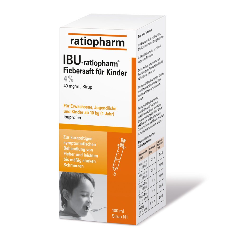 IBU-ratiopharm 4% Fiebersaft für Kinder 100 ml