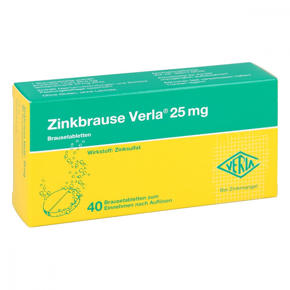 Zinkbrause Verla 25mg 40 stk Image