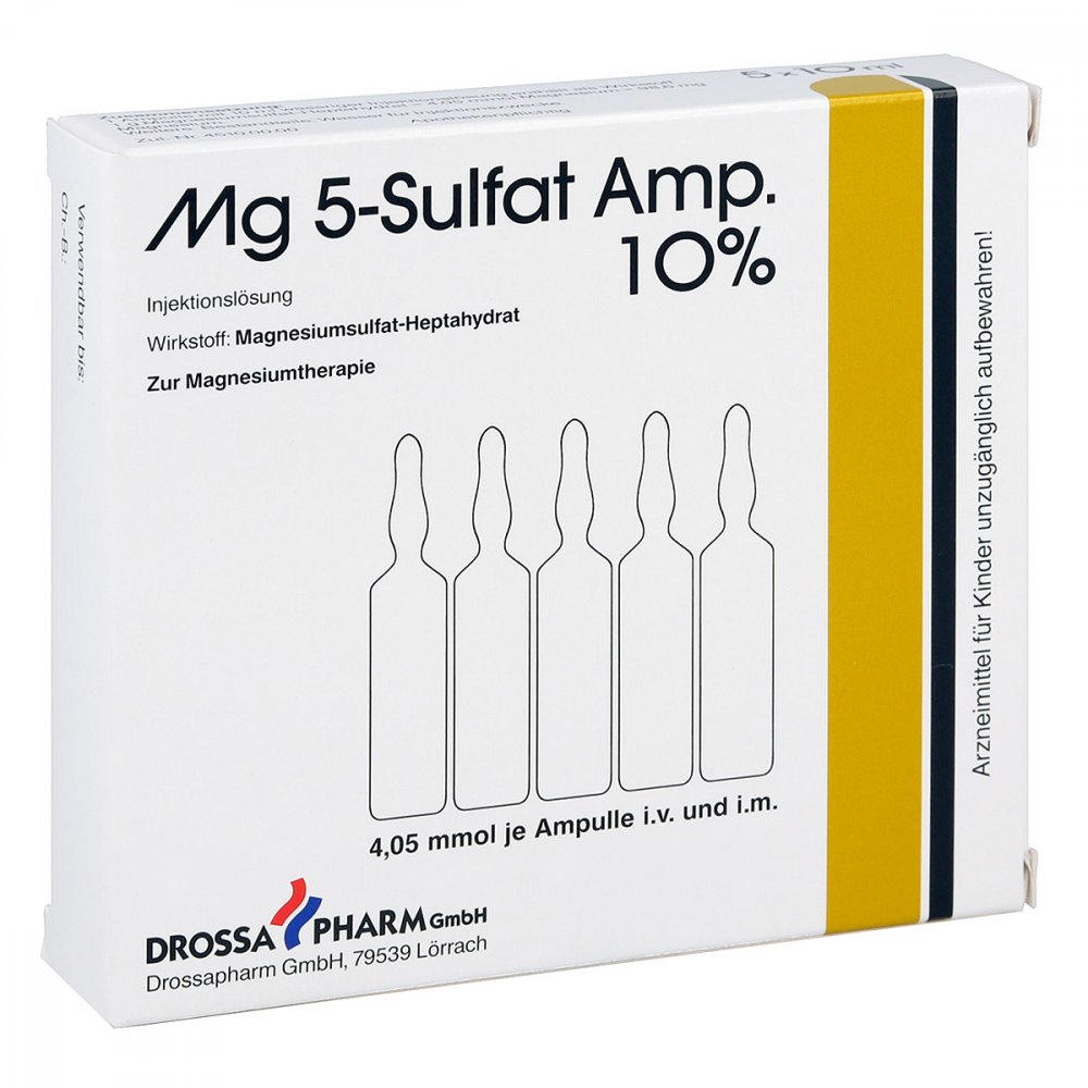 Mg 5 Sulfat Ampullen 10% Injektionslösung 5 stk