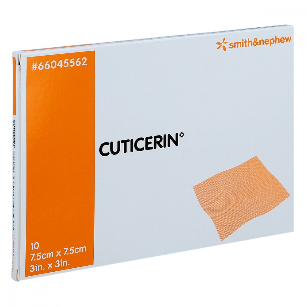 Cuticerin 7,5x7,5 cm Gaze mit Salbenbeschichtung 10 stk
