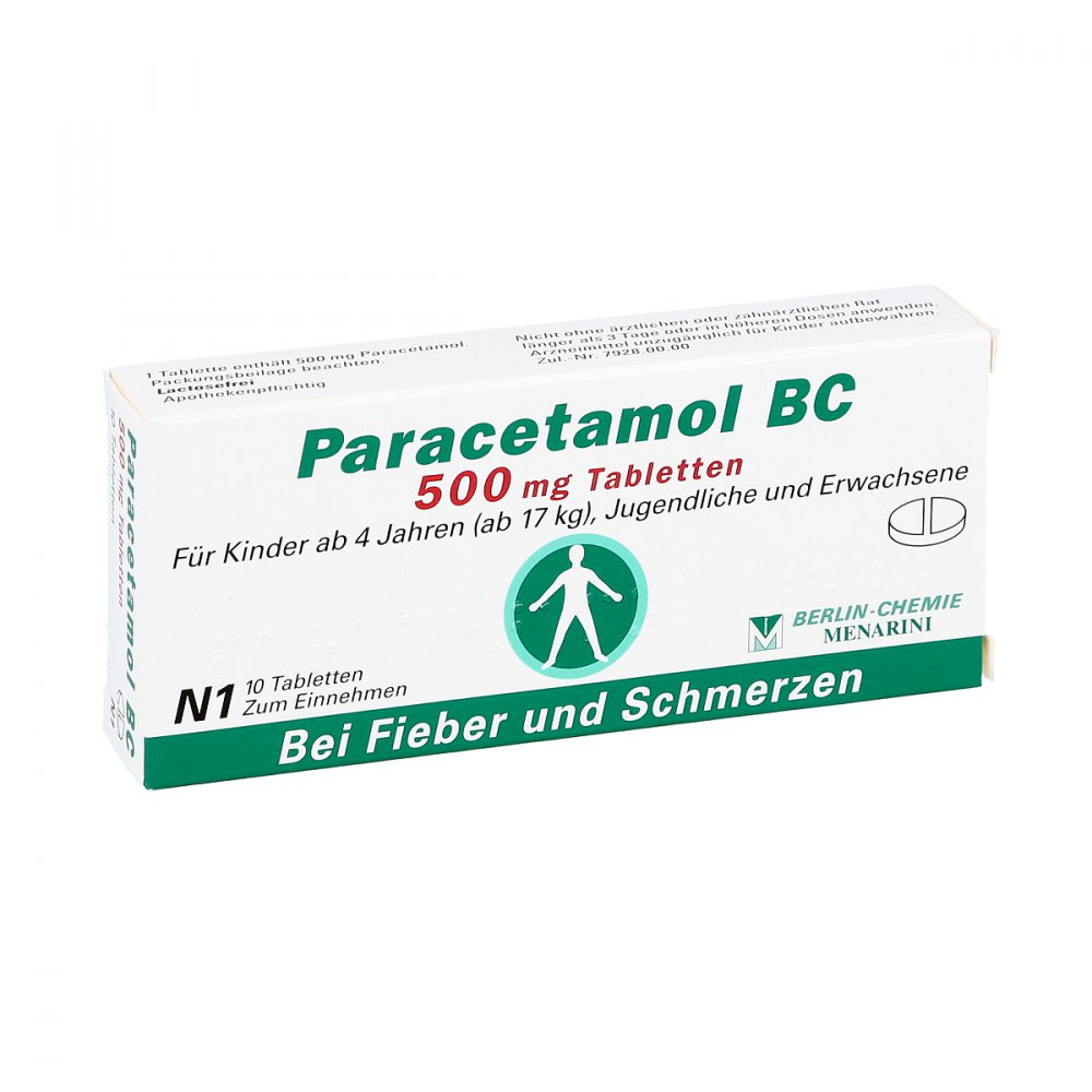Paracetamol BC 500mg 10 stk