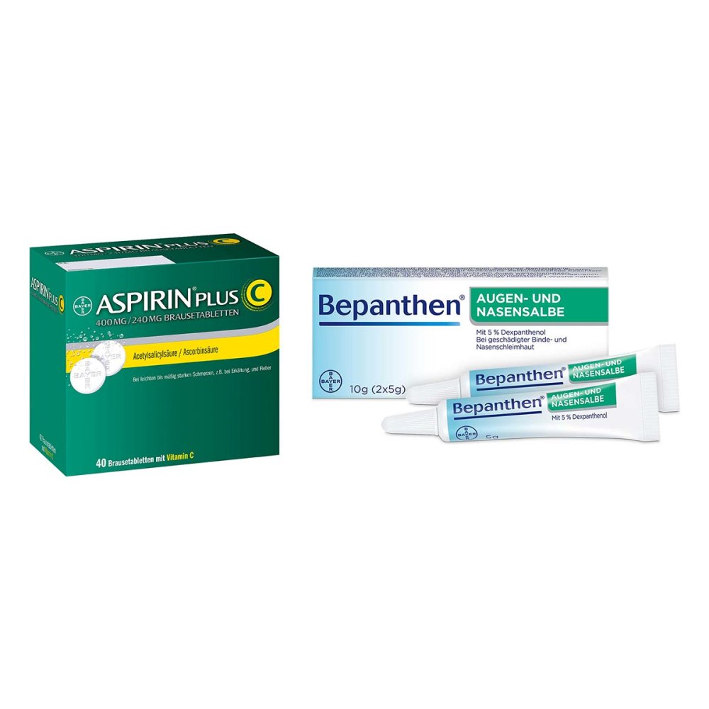 Set bei ersten Erkältungsanzeichen: Aspirin Plus C + Bepanthen 1 stk