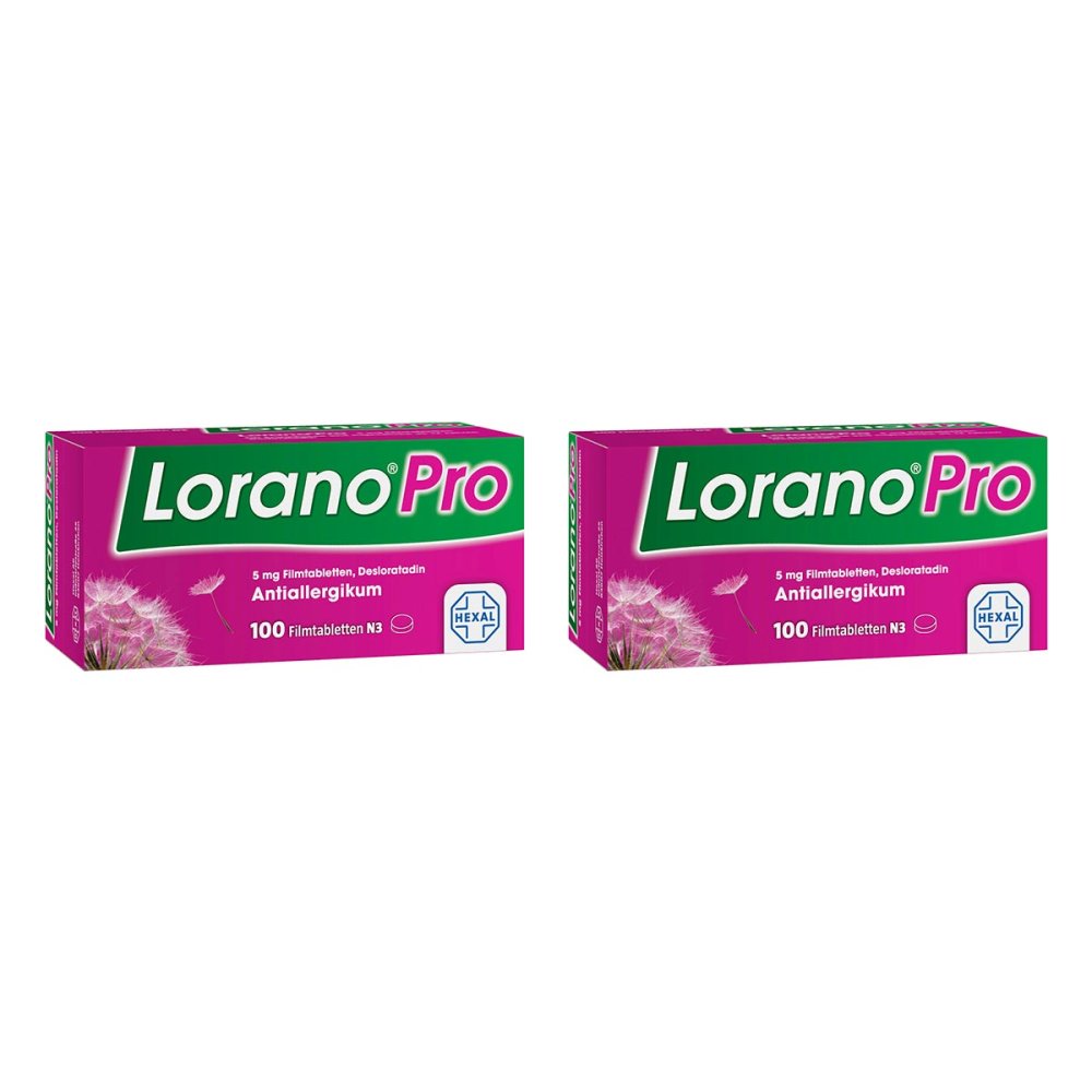Lorano Pro 5 mg - Allergietabletten 2 x100 stk